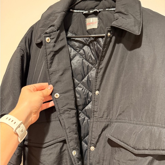 NWT Free People Movement Off The Bleachers Coaches Jacket  Sz S Small Black Casu - Picture 7 of 15